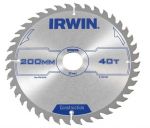 IRWIN Construction Пильный диск по дереву ATB 200 х 2.5 х 30мм , 40 зубов , для ручных пил 1897202