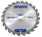 IRWIN Construction Пильный диск по дереву ATB 184 х 2.5 х 16мм , 24 зуба , для ручных пил 1907699